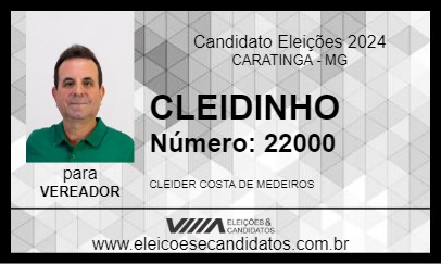 Candidato CLEIDINHO 2024 - CARATINGA - Eleições