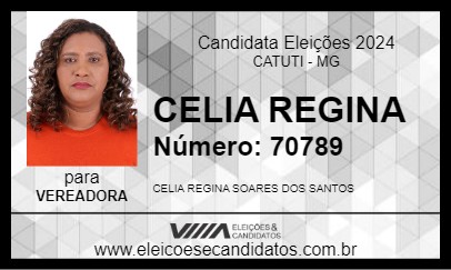 Candidato CELIA REGINA 2024 - CATUTI - Eleições