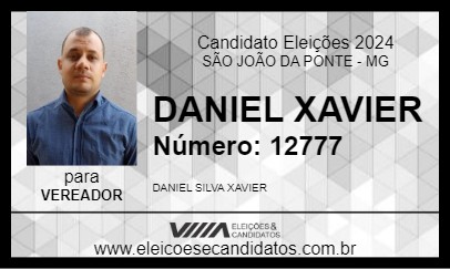 Candidato DANIEL XAVIER 2024 - SÃO JOÃO DA PONTE - Eleições