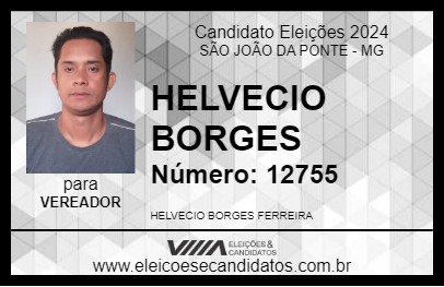 Candidato HELVECIO BORGES 2024 - SÃO JOÃO DA PONTE - Eleições