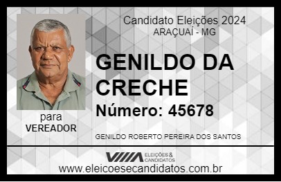 Candidato GENILDO DA CRECHE 2024 - ARAÇUAÍ - Eleições