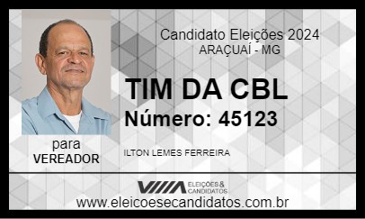 Candidato TIM LEMES 2024 - ARAÇUAÍ - Eleições