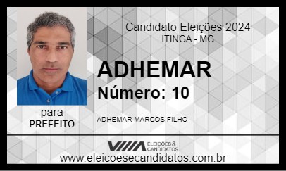 Candidato ADHEMAR 2024 - ITINGA - Eleições