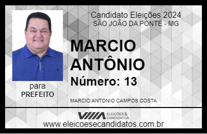 Candidato MARCIO ANTÔNIO 2024 - SÃO JOÃO DA PONTE - Eleições