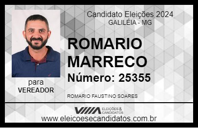 Candidato ROMARIO MARRECO 2024 - GALILÉIA - Eleições