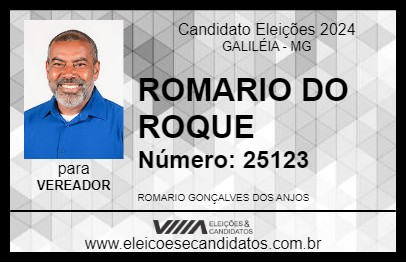 Candidato ROMARIO DO ROQUE 2024 - GALILÉIA - Eleições