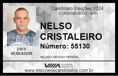 Candidato NELSO CRISTALEIRO 2024 - CORDISBURGO - Eleições