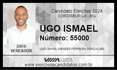 Candidato UGO ISMAEL 2024 - CORDISBURGO - Eleições