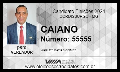 Candidato CAIANO 2024 - CORDISBURGO - Eleições