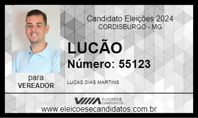 Candidato LUCÃO 2024 - CORDISBURGO - Eleições