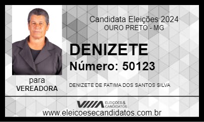 Candidato DENIZETE 2024 - OURO PRETO - Eleições