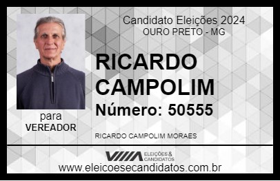 Candidato RICARDO CAMPOLIM 2024 - OURO PRETO - Eleições