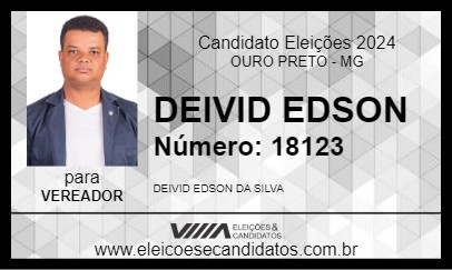 Candidato DEIVID EDSON 2024 - OURO PRETO - Eleições