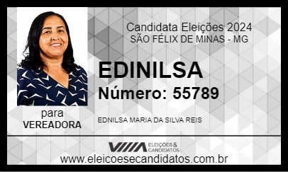 Candidato EDINILSA 2024 - SÃO FÉLIX DE MINAS - Eleições