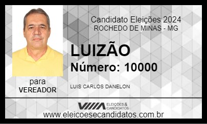 Candidato LUIZÃO 2024 - ROCHEDO DE MINAS - Eleições