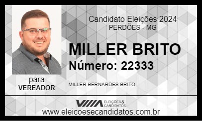 Candidato MILLER BRITO 2024 - PERDÕES - Eleições