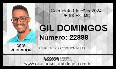 Candidato GIL DOMINGOS 2024 - PERDÕES - Eleições