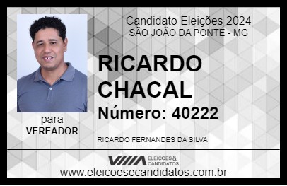 Candidato RICARDO CHACAL 2024 - SÃO JOÃO DA PONTE - Eleições