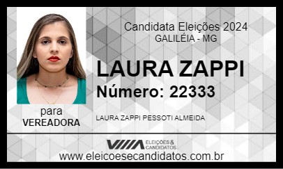 Candidato LAURA ZAPPI 2024 - GALILÉIA - Eleições