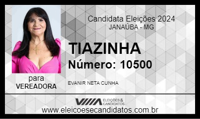 Candidato TIAZINHA 2024 - JANAÚBA - Eleições