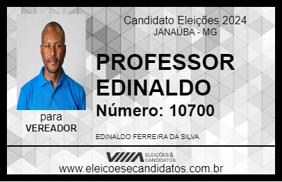 Candidato PROFESSOR EDINALDO 2024 - JANAÚBA - Eleições