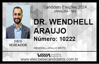 Candidato DR. WENDHELL ARAUJO 2024 - JANAÚBA - Eleições