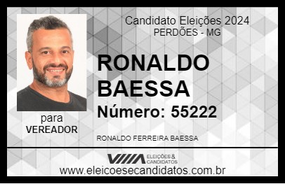 Candidato RONALDO BAESSA 2024 - PERDÕES - Eleições