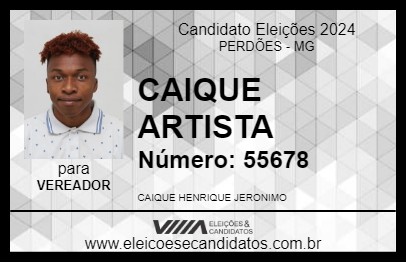 Candidato CAIQUE ARTISTA 2024 - PERDÕES - Eleições