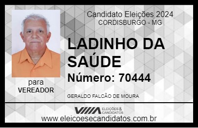 Candidato LADINHO DA SAÚDE 2024 - CORDISBURGO - Eleições