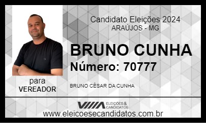 Candidato BRUNO CUNHA 2024 - ARAÚJOS - Eleições