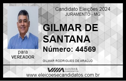 Candidato GILMAR DE SANTANA 2024 - JURAMENTO - Eleições