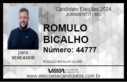 Candidato ROMULO BICALHO 2024 - JURAMENTO - Eleições