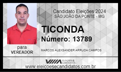 Candidato ALEX TICONDA 2024 - SÃO JOÃO DA PONTE - Eleições