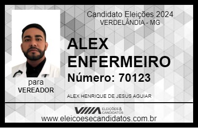 Candidato ALEX ENFERMEIRO  2024 - VERDELÂNDIA - Eleições