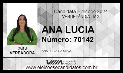 Candidato ANA LUCIA  2024 - VERDELÂNDIA - Eleições