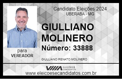 Candidato GIULLIANO MOLINERO 2024 - UBERABA - Eleições