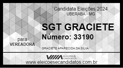 Candidato SGT GRACIETE 2024 - UBERABA - Eleições