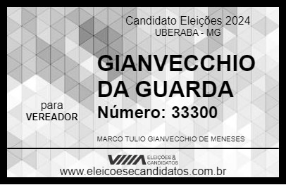 Candidato GIANVECCHIO DA GUARDA 2024 - UBERABA - Eleições