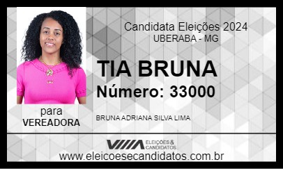 Candidato TIA BRUNA 2024 - UBERABA - Eleições