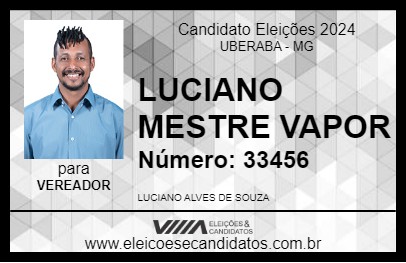 Candidato LUCIANO MESTRE VAPOR 2024 - UBERABA - Eleições