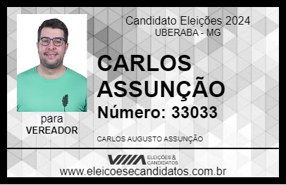 Candidato CARLOS ASSUNÇÃO 2024 - UBERABA - Eleições