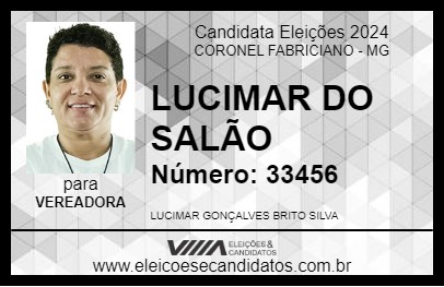 Candidato LUCIMAR DO SALÃO 2024 - CORONEL FABRICIANO - Eleições