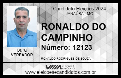 Candidato RONALDO DO CAMPINHO 2024 - JANAÚBA - Eleições