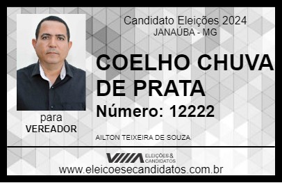 Candidato COELHO CHUVA DE PRATA 2024 - JANAÚBA - Eleições