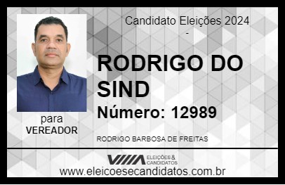 Candidato RODRIGO DO SIND 2024 - JANAÚBA - Eleições