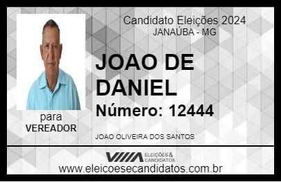 Candidato JOAO DE DANIEL 2024 - JANAÚBA - Eleições