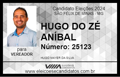 Candidato HUGO DO ZÉ ANÍBAL 2024 - SÃO FÉLIX DE MINAS - Eleições