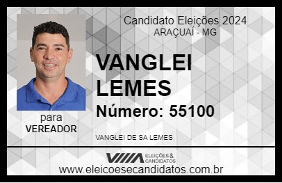 Candidato VANGLEI LEMES 2024 - ARAÇUAÍ - Eleições