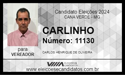 Candidato CARLINHO 2024 - CANA VERDE - Eleições