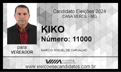 Candidato KIKO 2024 - CANA VERDE - Eleições